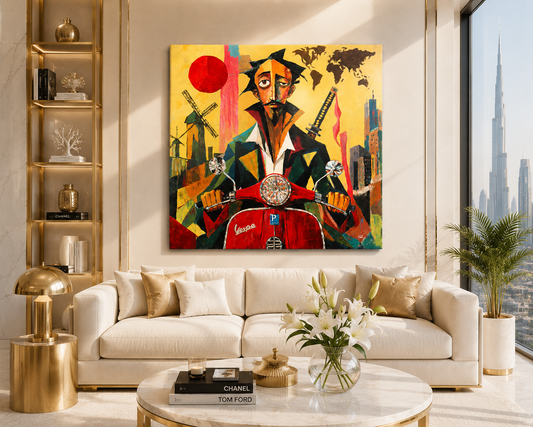 COSMOPOLITAN QUIXOTE — Original Neoexpressionist Painting by Ricardo CID シド