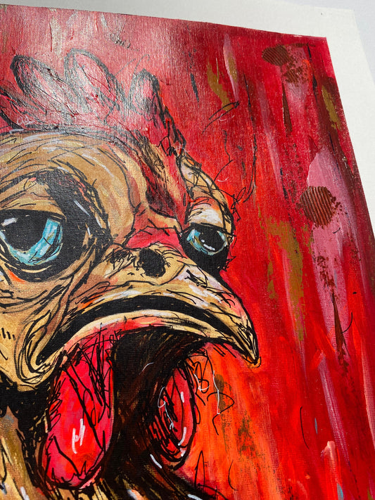 GALLINA: Mirada desafiante