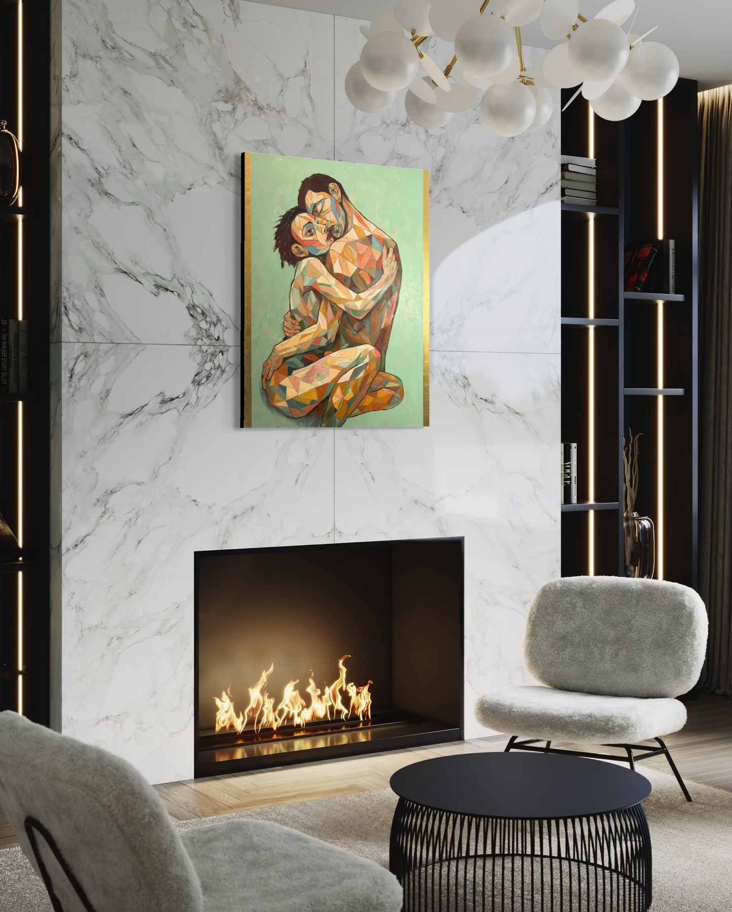 KAIA & ARIS — Original Mixed Media Painting by Ricardo CID シド