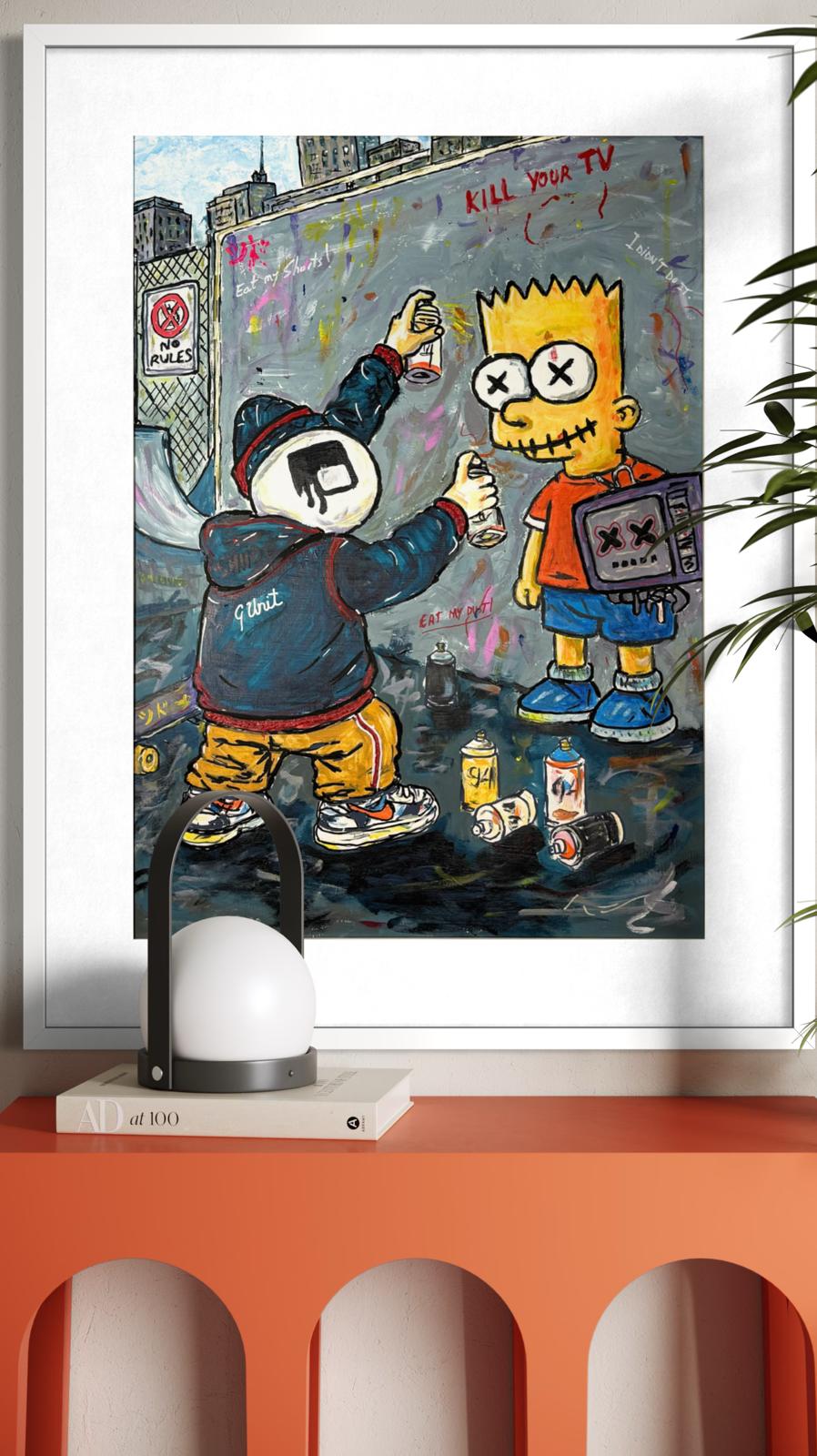 Kill Your Screen | Original Urban Pop Street Art by CID シド