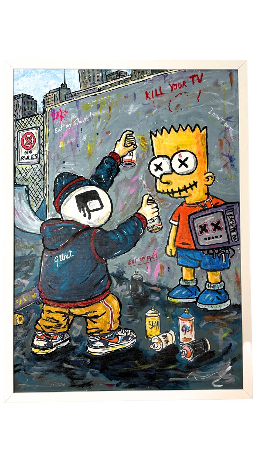 Kill Your Screen | Original Urban Pop Street Art by CID シド