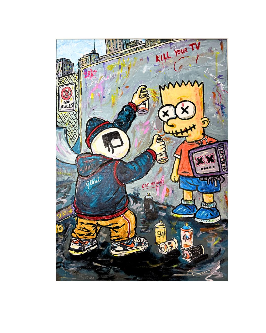 Kill Your Screen | Original Urban Pop Street Art by CID シド