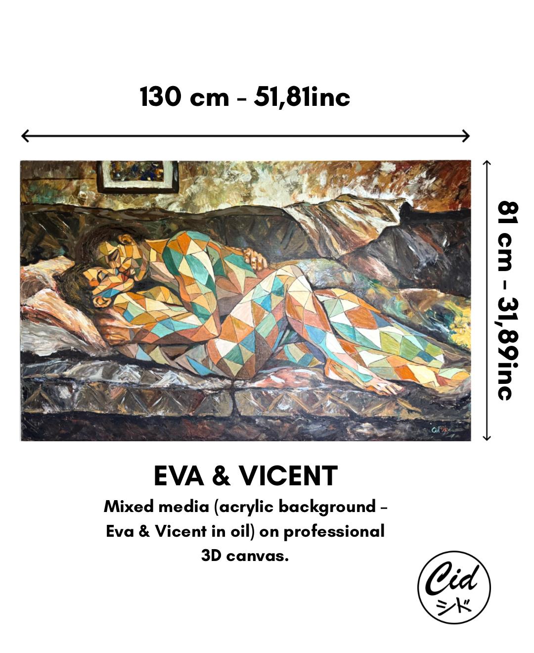 EVA & VICENT — Original Neoexpressionist Painting by Ricardo CID | CID シド