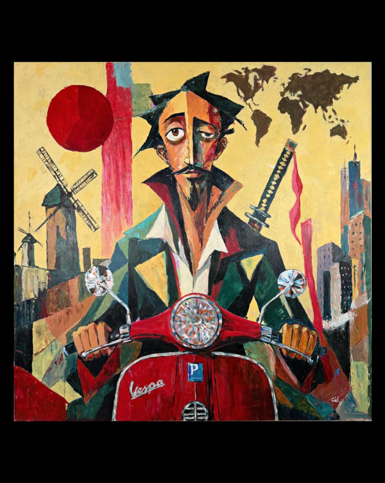 COSMOPOLITAN QUIXOTE — Original Neoexpressionist Painting by Ricardo CID シド