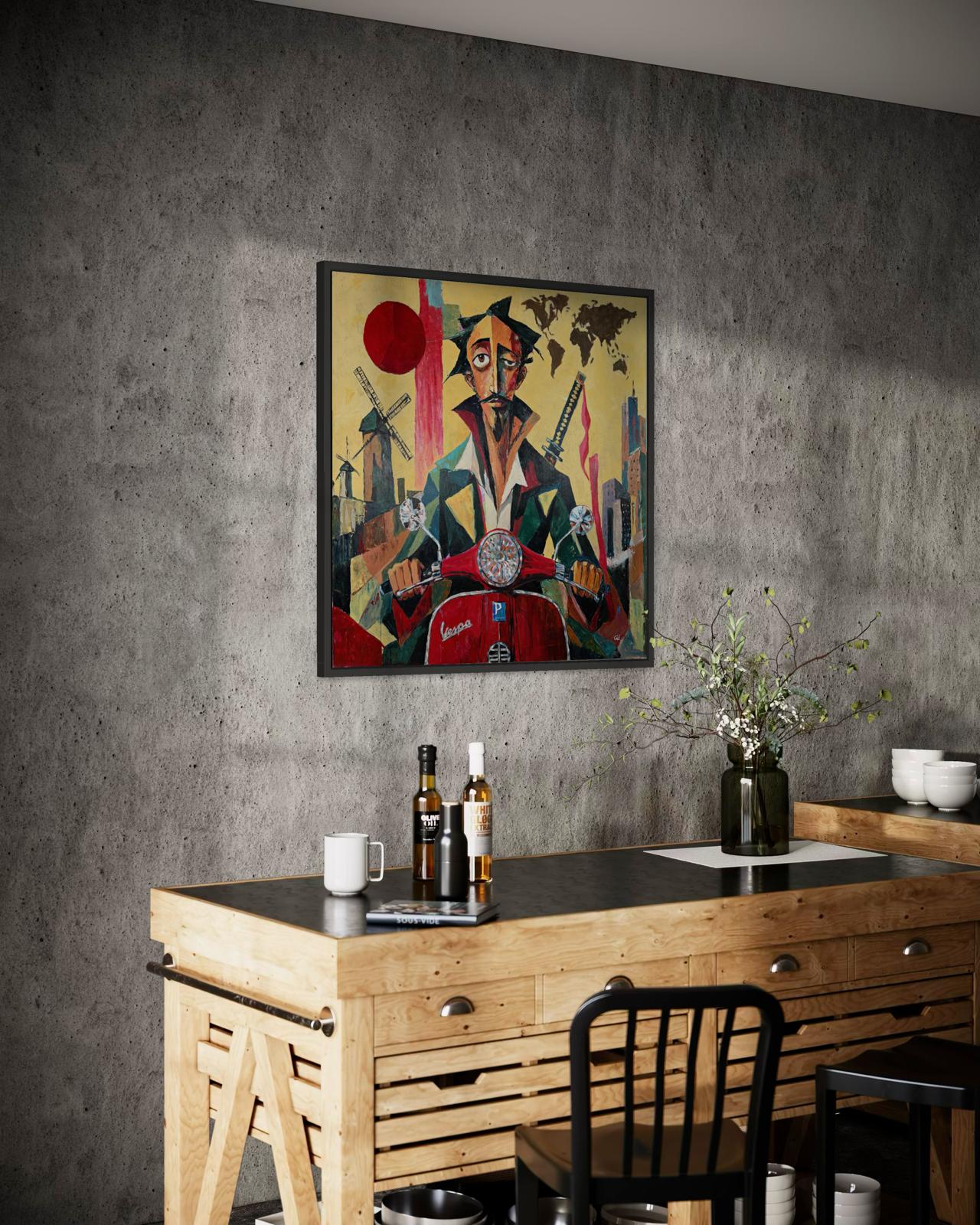 COSMOPOLITAN QUIXOTE — Original Neoexpressionist Painting by Ricardo CID シド