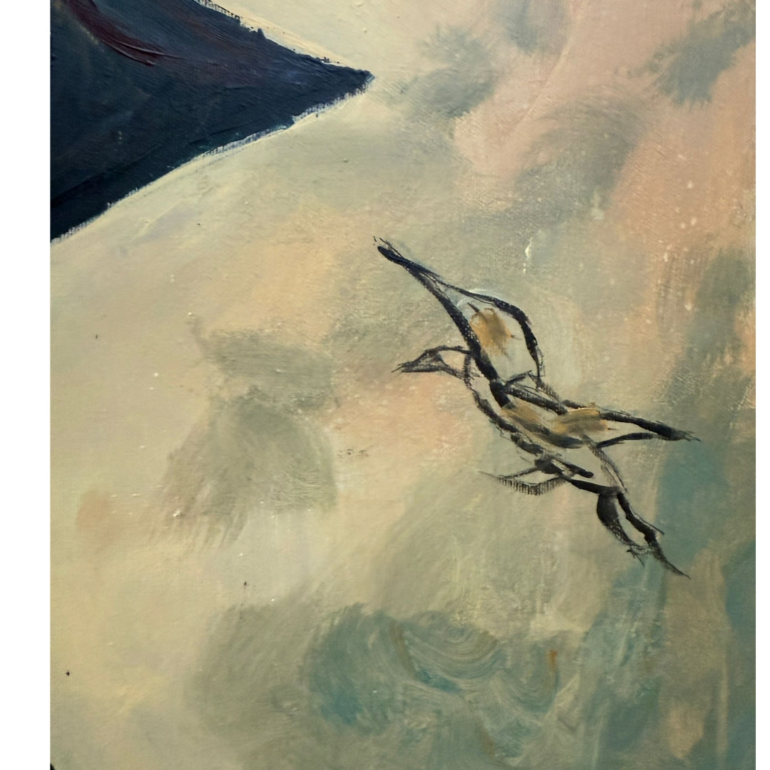 nglés: Aurelian expressionist portrait by CID シド, original mixed media painting with oil and relief texture, 81x100 cm.